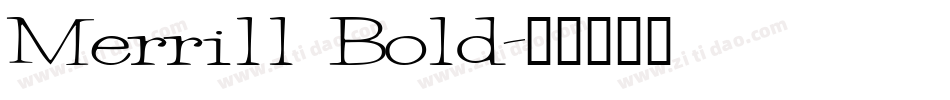 Merrill Bold字体转换